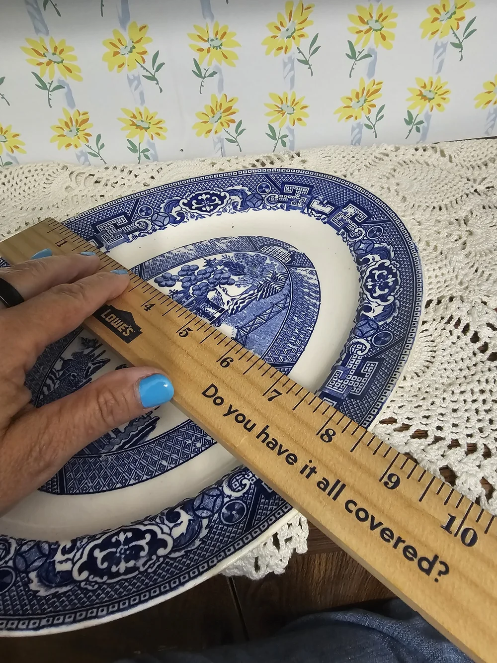 Vintage 1943 Homer Laughlin Blue Willow Oval Platter 11.5